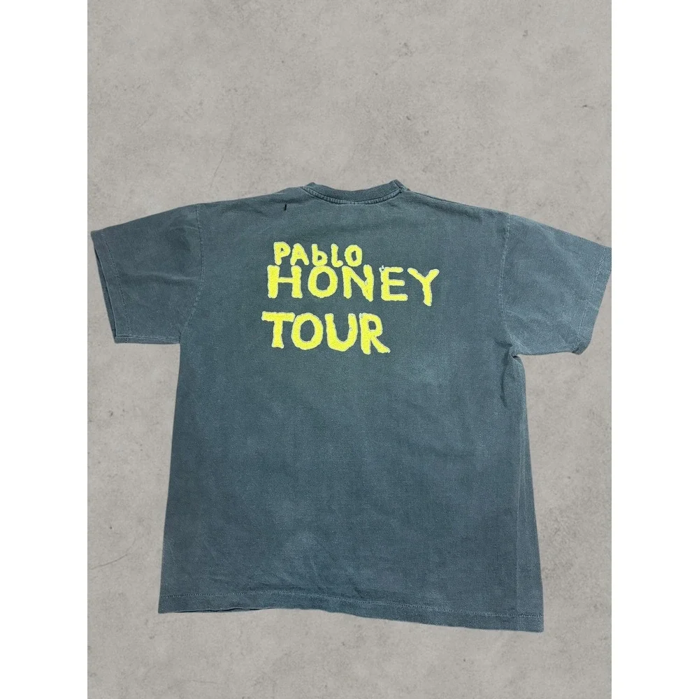 Vintage 1993 Radiohead Pablo Honey Tour T-Shirt Brockum Cut Tag Sun Faded Black - Picture 8 of 10